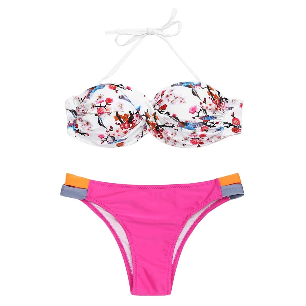 Комплект бикини bikiniWomen из двух предметов купальник с высокой талией и принтом