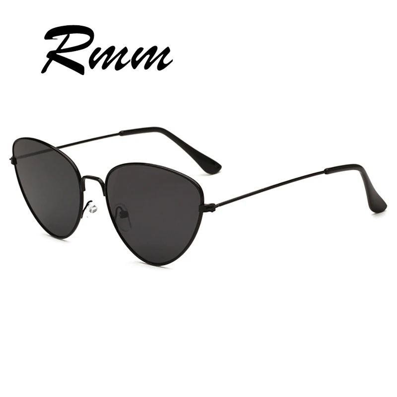 

RMM 2018 new metal cat eye sunglasses men's and women's trend sunglasses retro ladies yellow red lens sunglasses