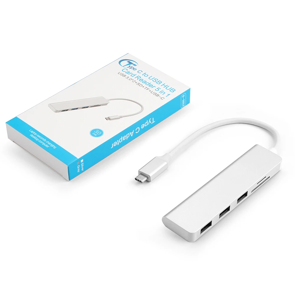 Type-C концентратор 3 USB 3,0 концентратор HDMI/VGA/RJ45 адаптер Thunderbolt 3 USB-C данных TF SD PD слот концентратор для Macbook Pro Air 13 15 16