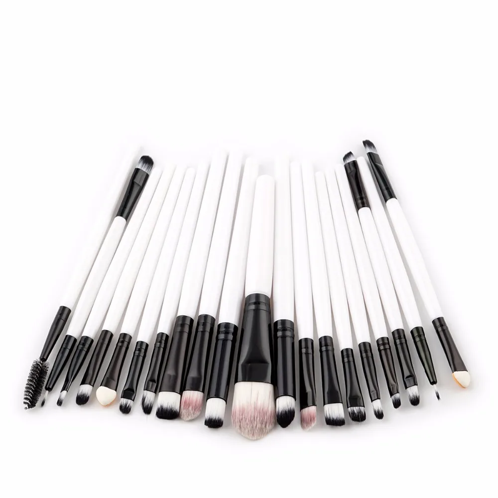 20 Pcs/Set Eyeliner Lips Makeup Brushes Foundation Powder Eyeshadow Eyebrow Face Beauty Tools | Красота и здоровье
