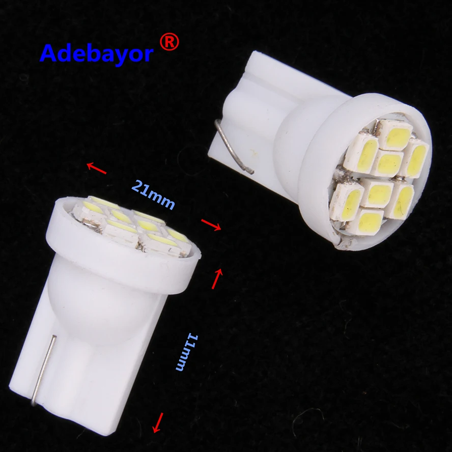 80 X Автомобильный светодиодный светильник T10 194 W5W 8 1206 smd 3020 Светодиодный на