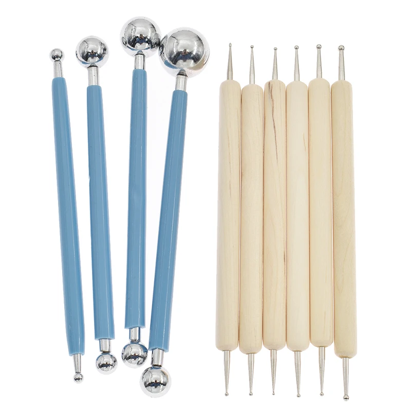 

2019 New Arriving Polymer Clay Sculpting Tools Dotting Pen Silicone Tips Slime Play Tool Sculpture Tools Crafts