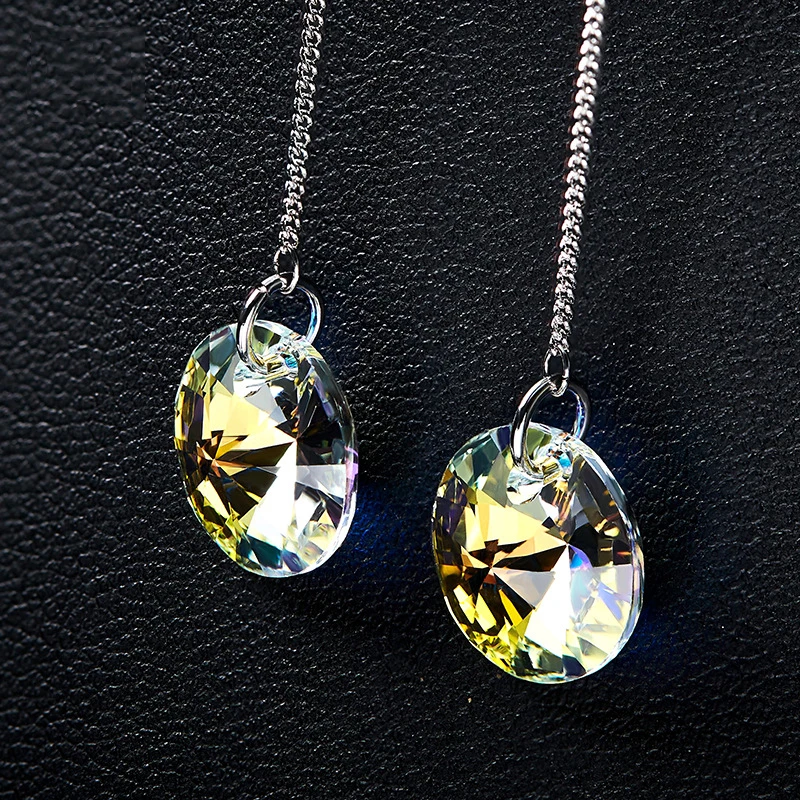 Простые подвесные кристаллы перегородки из Австрия длинная цепочка круглые