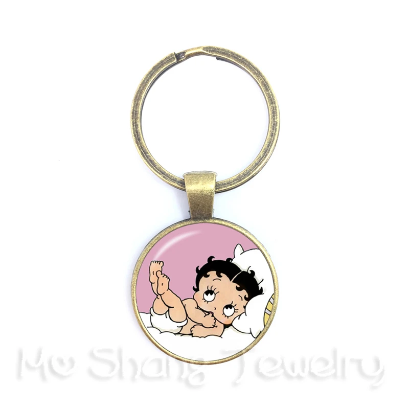 Betty Boop арт ключевая цепочка изображений с фокусным расстоянием 25 мм круглый