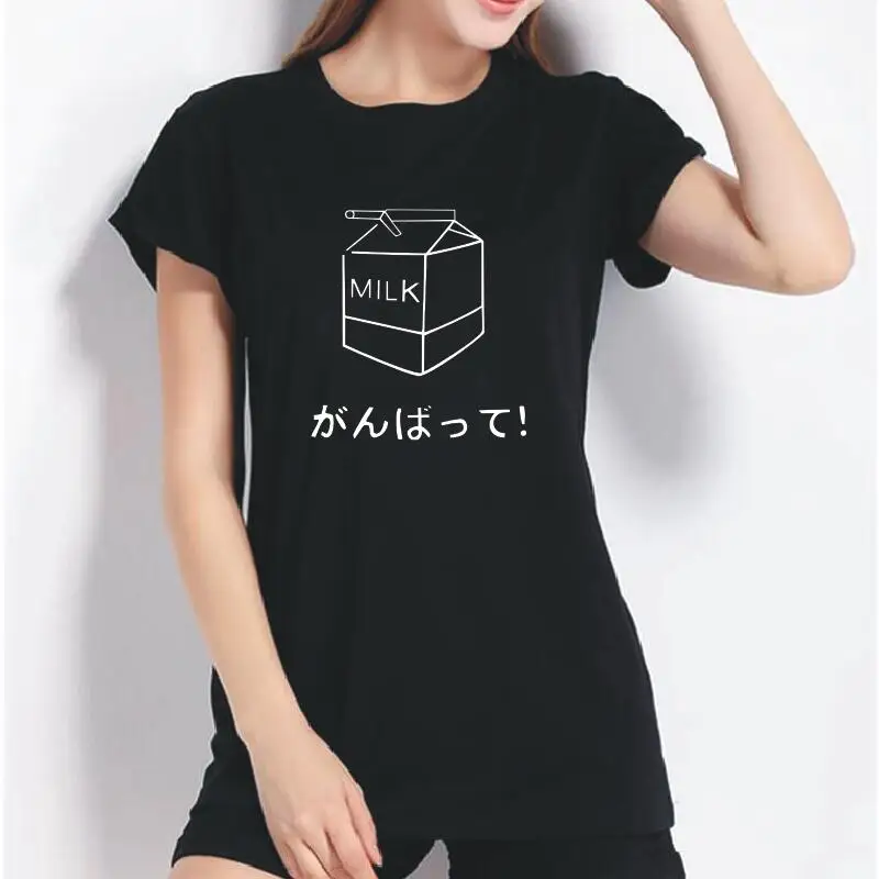 Humor MILK Graphic Tees женская одежда летние Забавные футболки с коротким рукавом Harajuku Tumblr