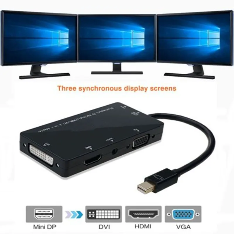 4 в 1 быстрое подключение к HDMI/VGA/DVI/аудиокабелю несколько дисплеев бесплатная
