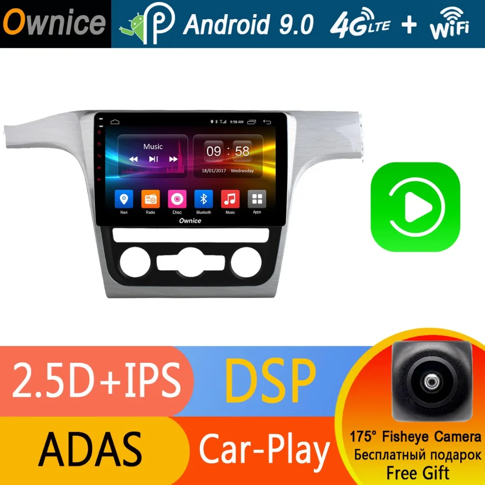 Автомобильный радиоприемник 10 1 дюймов IPS Android 9 0 Octa Core для Volkswagen Passat 2013 2014 2015 GPS Navi 4