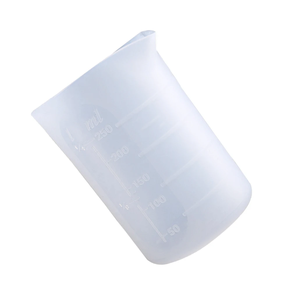 

250ML Measuring Cup Silicone Resin Glue Measuring Jugs Transparent Kitchen Handmade DIY Cake Baking Kit Practical Tool