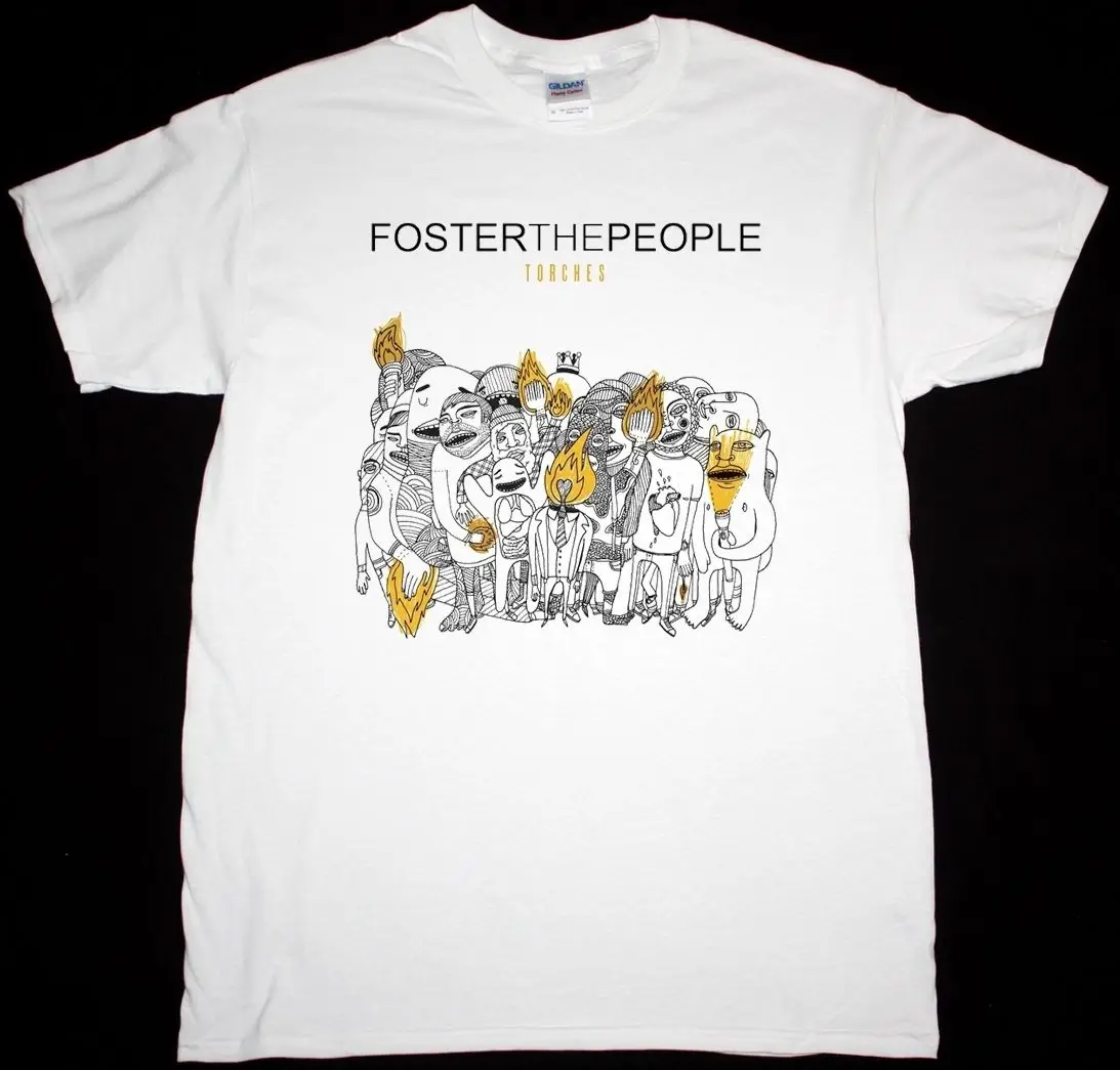FOSTER THE PEOPLE TORCHES инди поп альтернатива KOOKS новая белая футболка Летняя мужская