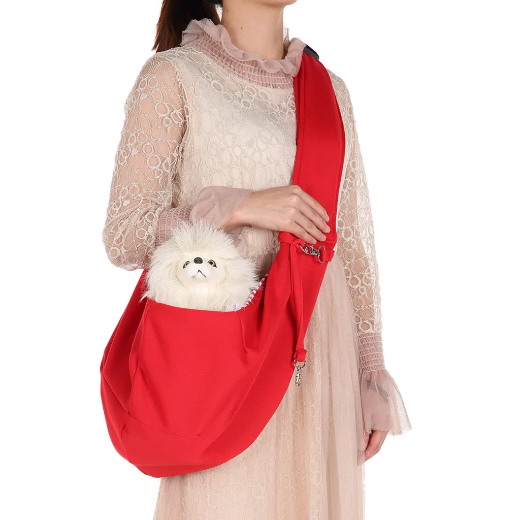 Сумка переноска для маленьких собак и кошек регулируемая воздухопроницаемая