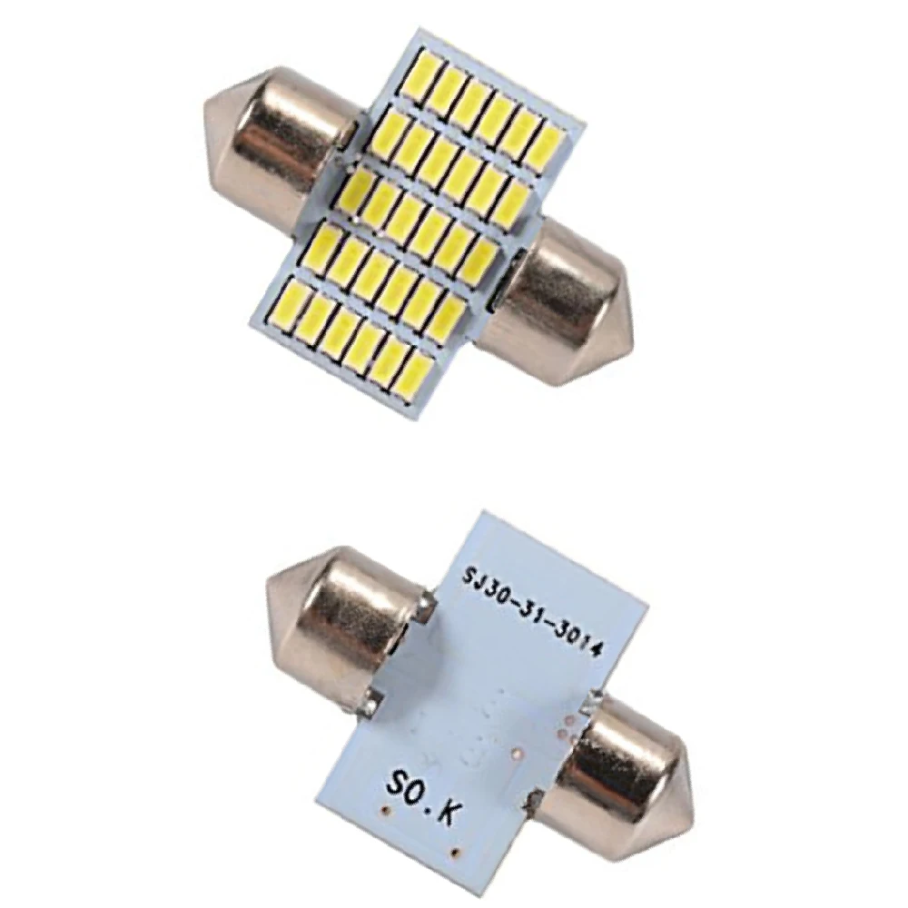 Светодиодная лампа для чтения YSY 100 шт./лот festoon 24smd 3014 31 мм автомобильная