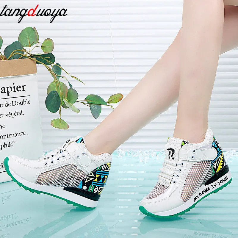 Женская обувь на платформе tenis feminino повседневная танкетке женская летняя из
