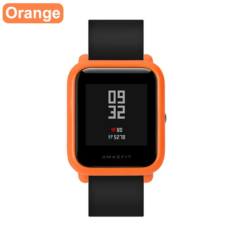 Orange XShum Amazfit bip чехол протектор для Xiaomi amazfit bip аксессуары Бампер ТПУ Защита экрана защитный чехол - Цвет: Orange