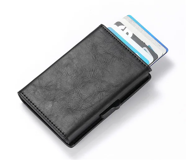 BISI GORO RFID Чехол для карт из искусственной кожи, одна коробка, смарт-Кредитная карта, держатель, Новое поступление, RFID портмоне, кошелек из углеродного волокна