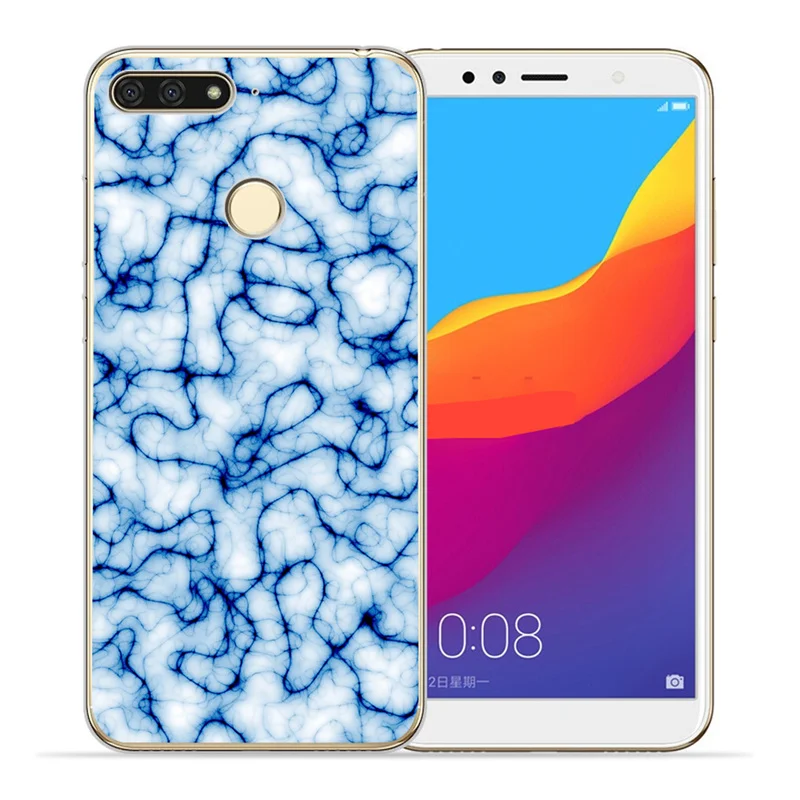 Роскошный чехол с мраморными буквами для huawei II Y5 Y6 Prime Nova 2 3 3I 4 Plus чехол для телефона Coque Etui funda capinha shell capa
