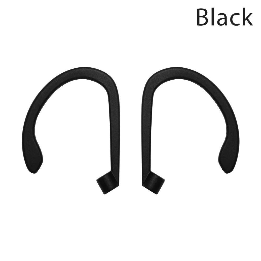 Черный 1 пара, модные наушники, держатель для Apple Airpods, наушники, наушники, анти потеря, ушной крючок, ремешок для Air Pods, силиконовый ушной крючок - Цвет: Черный