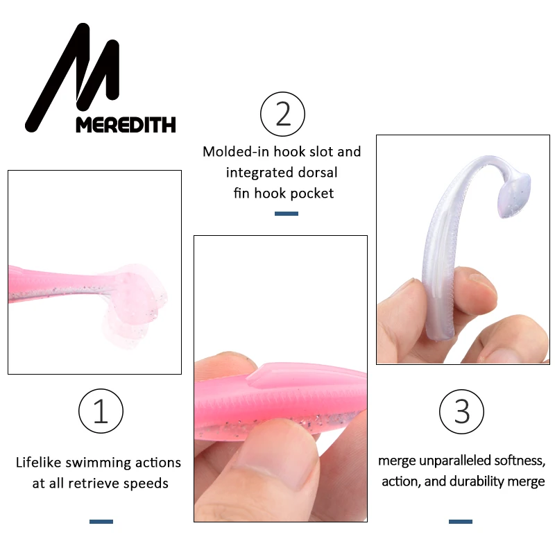 Meredith 3,1" 8 шт./лот блесна рыболовные приманки мягкие силиконовые искусственные плавающие пластиковые приманки воблеры