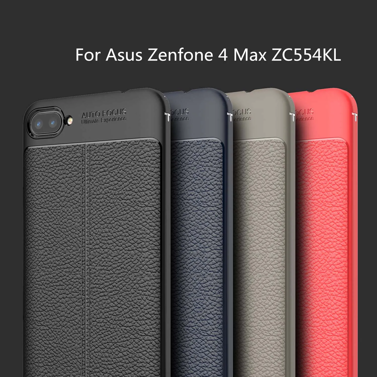Чехол для Asus ZenFone 4 Max ударопрочный кожаный мягкий чехол задней панели силиконовый