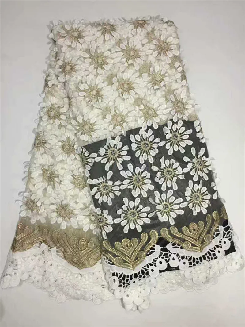 Latest embroidery nigerian lace fabric swiss for 2017 african dress white fabrics partiesDP10 | Дом и сад