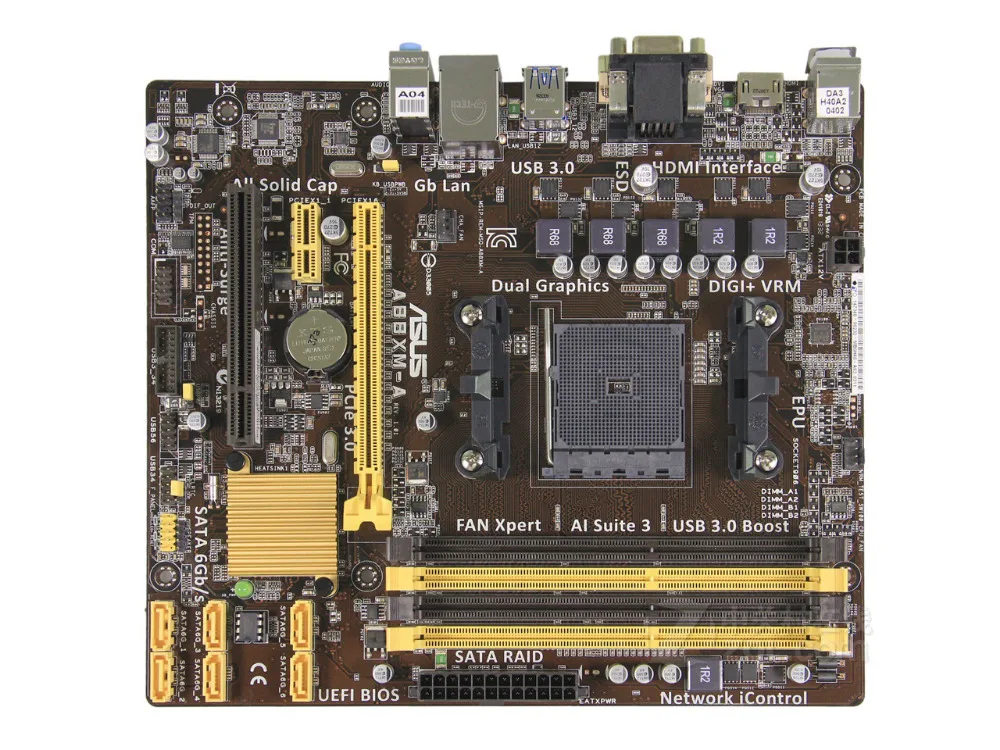 100% оригинальная Бесплатная доставка Материнская плата ASUS A88XM A DDR3 розетка FM2/FM2 + 64