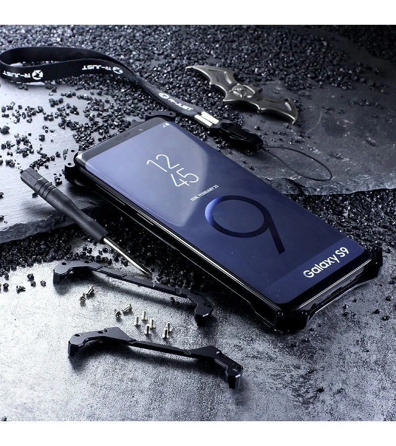 Для samsung Galaxy S9 Plus S6 Edge Plus S7 S8+ C9pro чехол Роскошный Алюминиевый металлический бампер рамка Броня противоударный чехол для телефона чехол