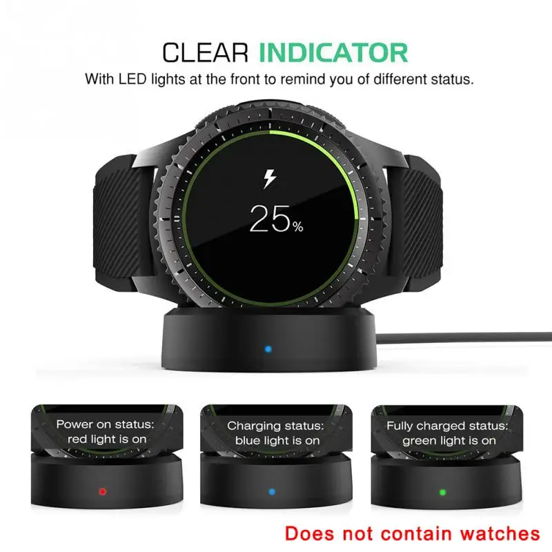 Магнитное Беспроводное зарядное устройство для Samsung Galaxy Watch 42 мм 46 Ticwatch 2 1 адаптер