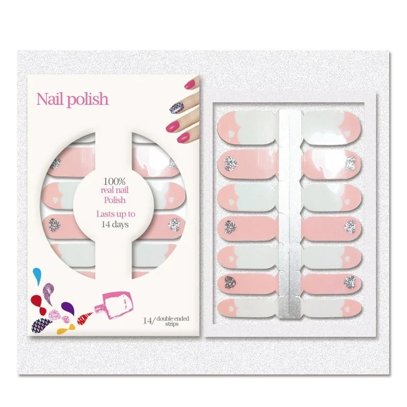 LADY KINDOM beauty DIY патч для ногтей самоклеющиеся наклейки для ногтей градиентный цвет наклейки-лак для ногтей водонепроницаемые полоски для ногтей
