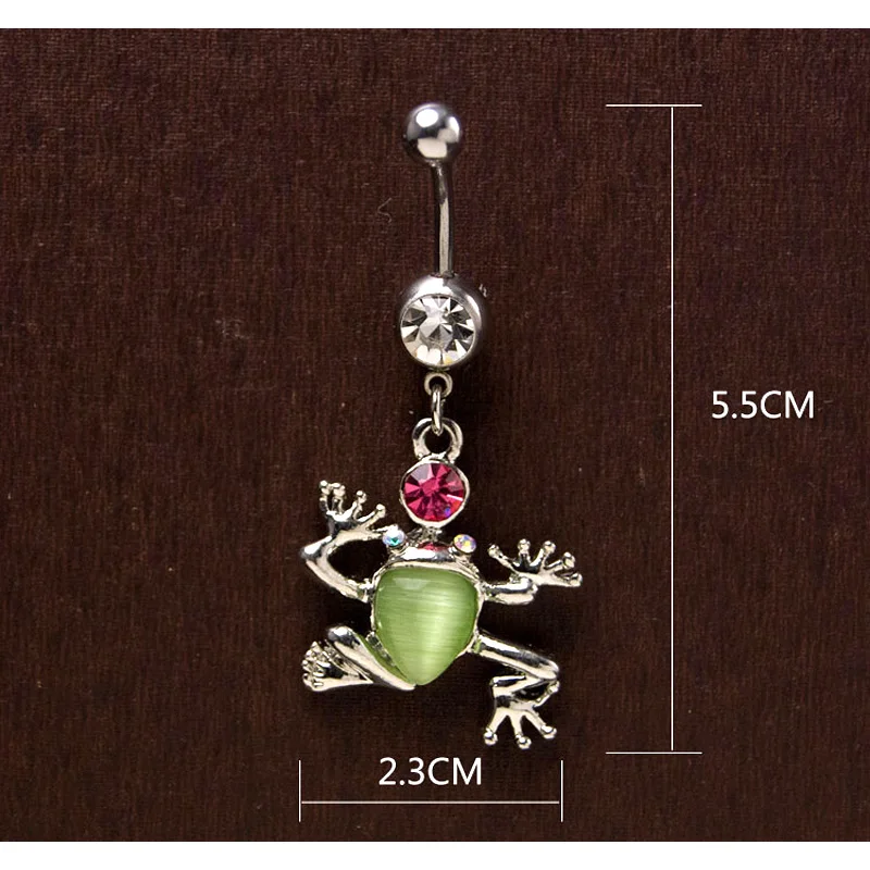 Модный красивый Сияющий драгоценный камень кольцо для живота нажмите кнопку