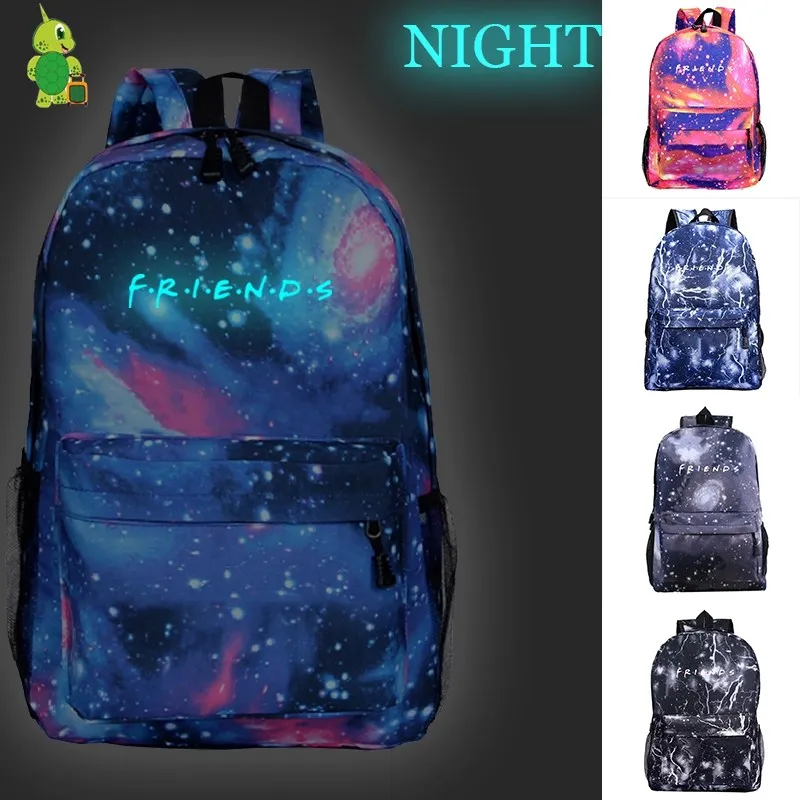Рюкзак для друзей Mochila, повседневные дорожные сумки для женщин и мужчин, рюкзак для ноутбука, светящиеся школьные сумки для подростков, мальчиков и девочек, детский рюкзак для книг
