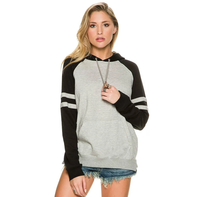 Женская толстовка с круглым вырезом и длинным рукавом свитер капюшоном женский джемпер женские спортивные