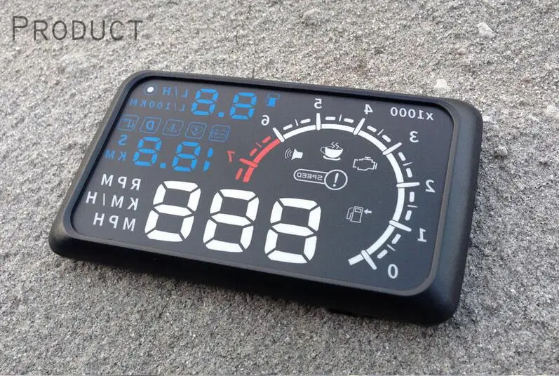 Высокое качество Универсальный Автомобильный HUD Head UP 5 ЖК дисплей OBDII Стайлинг