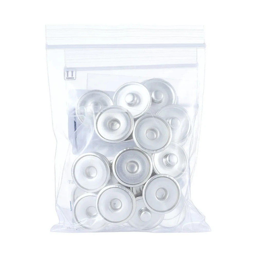 

PandaHall 20Set 16mm Snap Button Making Brass Snap Buttons with Clear Glass Cabochons for Garment Craft DIY Findings Accessory