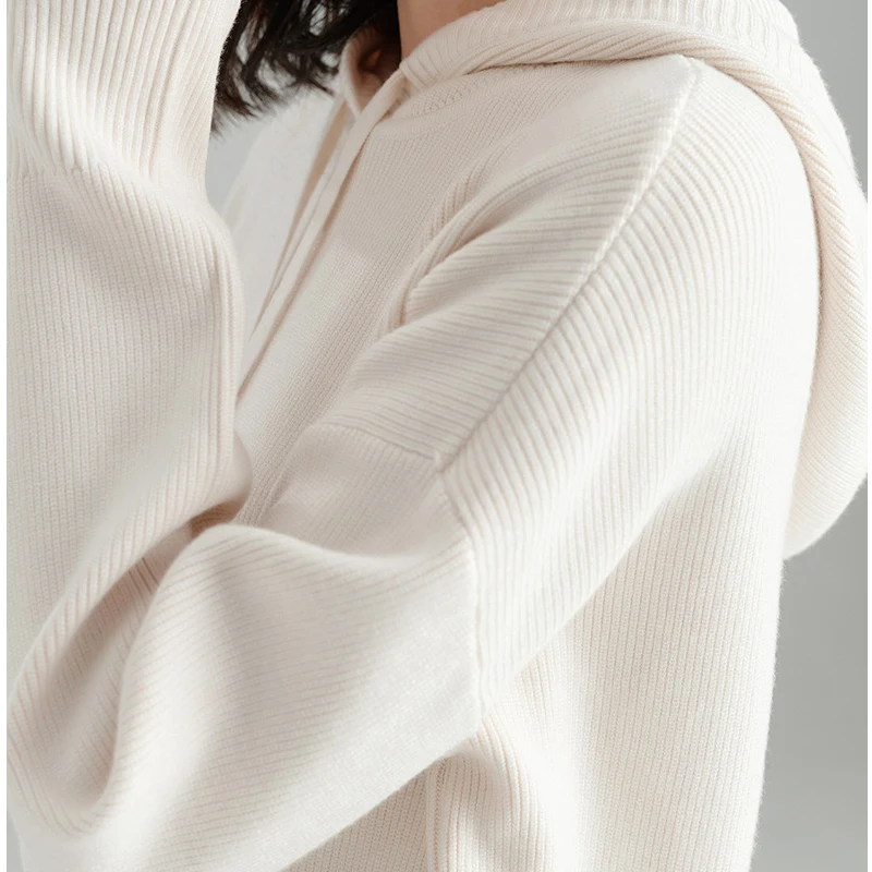 Winter Women Sweater Casual Oversized Loose Slim Long Sleeve Pullover Hooded Thicken Knitted Sweaters Lady Female Tops 3 Colors | Женская