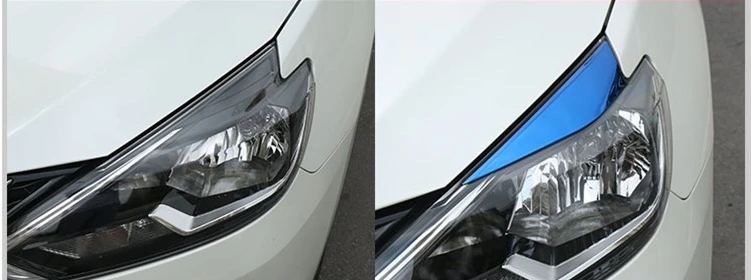 Для Nissan Sentra 2013- головной светильник s брови гнев брови головной светильник s декоративные аксессуары светильник брови автомобильные аксессуары
