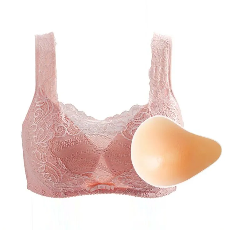 Women Bra Breast Prosthetic Silicone Underwear Female After Breast Cancer Surgery Surgical Resection No Steel Ring Bras H4641