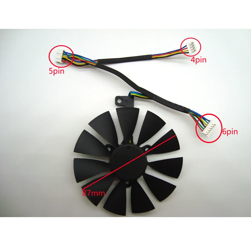 T129215SH/T129215SL 12 В 0.30A вентилятор размер 87 мм 3 отверстия для ASUS ROG-STRIX-RTX 2070-o8g-игровая графическая карта Вентилятор охлаждения