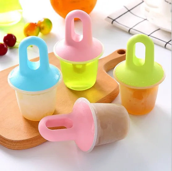 

1PC Ice Cream Popsicle Molds Cooking Tools Round Shaped Reusable DIY Frozen Ice Cream Pop Baking Moulds OK 0437
