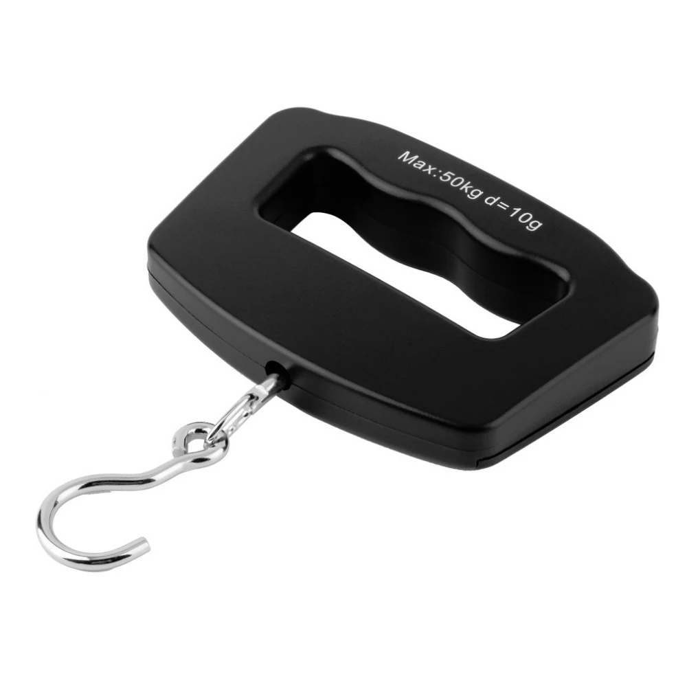 Мини Ручные 50кг LCD Цифровые рыболовные подвесные весы для багажа электронные с