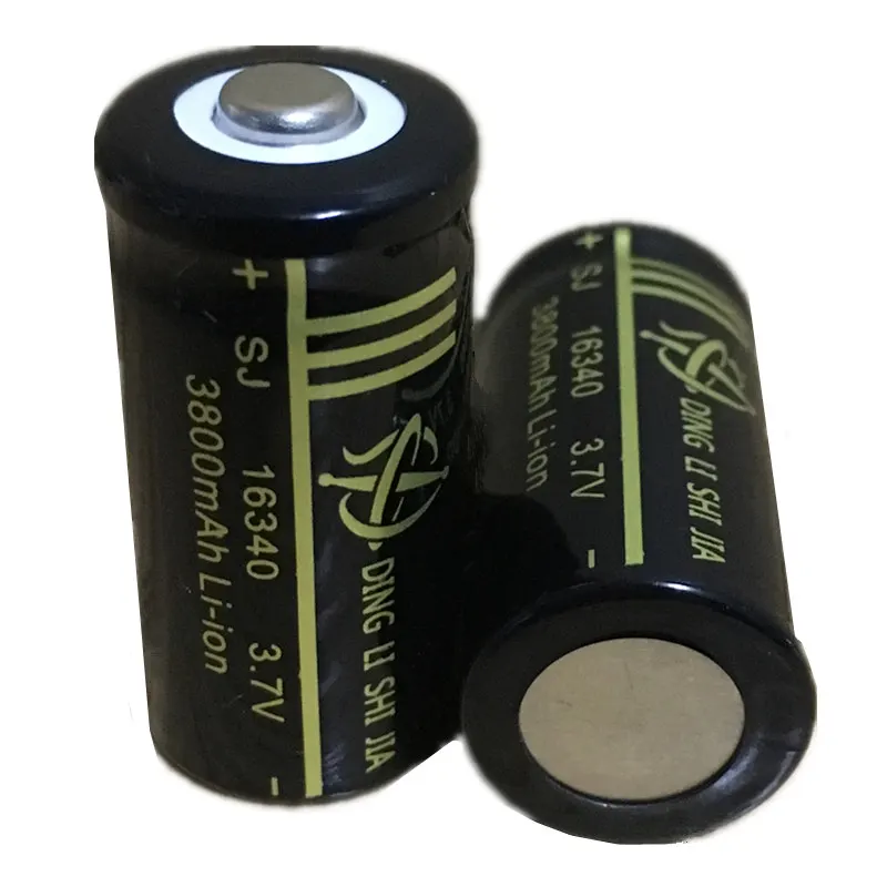 DING Ли Ши Цзя Новый 6 шт 16340 Перезаряжаемые литиевая батарея 3800 mAh 3 7 V лазерная ручка