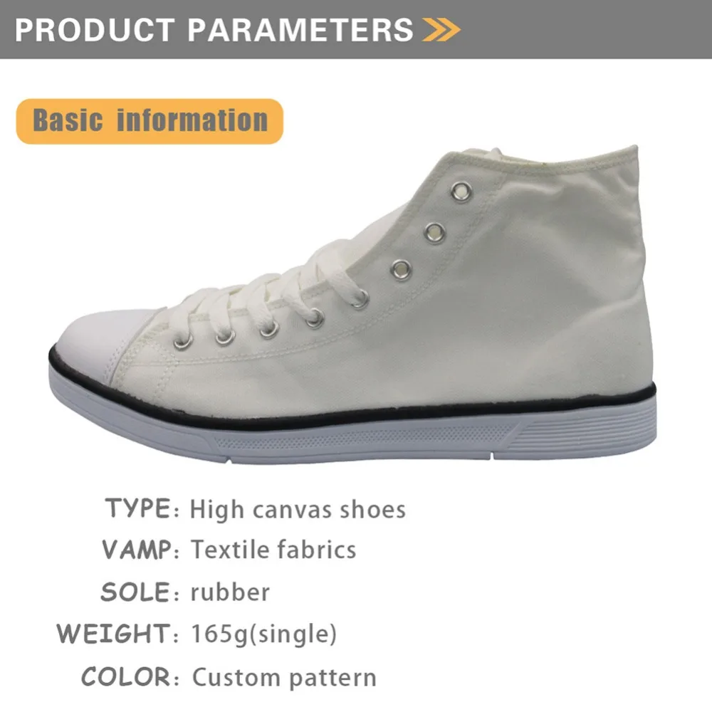 Парусиновые Кеды мужские с высоким берцем принтом рок-музыки и нот удобные