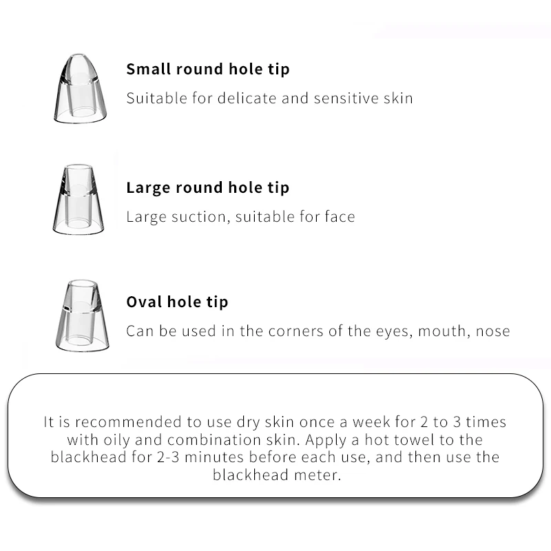Черный уход за кожей пор вакуумное Удаление прыщей акне вакуумный всасывающий
