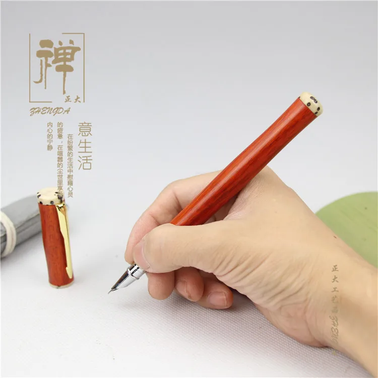 Ручка сандалового дерева Zhengda оригинальная ручка героя деревянная для письма