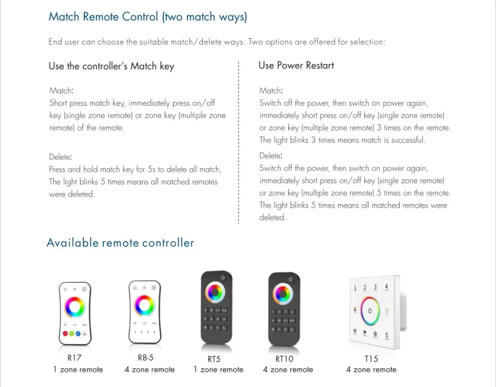 5 канальный 2,4G RGB+ CCT светодиодный RF контроллер DC5-24V с 4 зонами RF пульт дистанционного управления для RGB+ CCT светодиодный светильник V5 V5-M контроллер