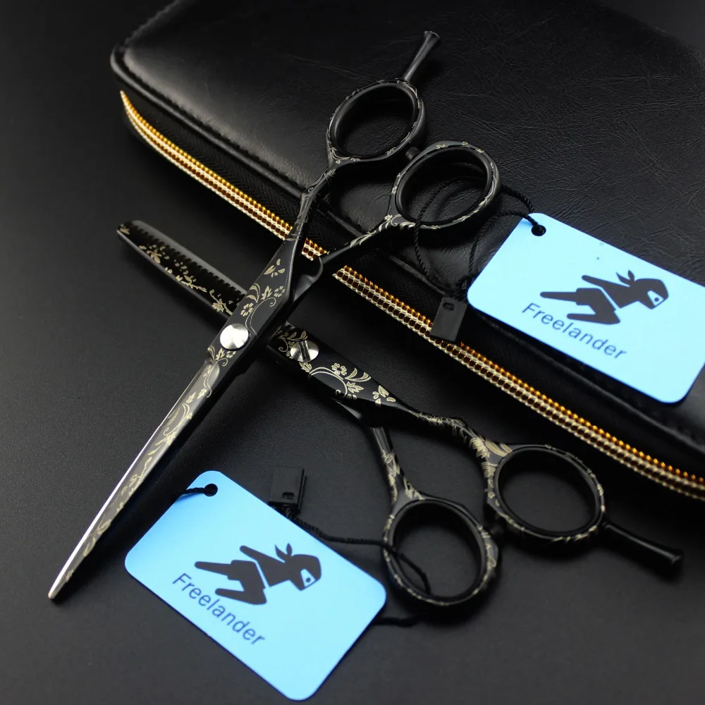 

Freelander 6.0 inch Hairdresser Scissors Pattern Paint Barber Hairdressing Scissors Cutting Shears and Thinning/texturizing