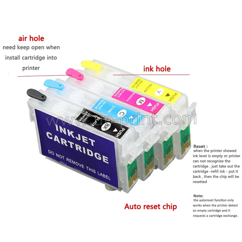 T0821 многоразовый чернильный картридж для Epson R270/R290/R295/R390/RX590/RX610/RX615/RX690 с чипом ARC |