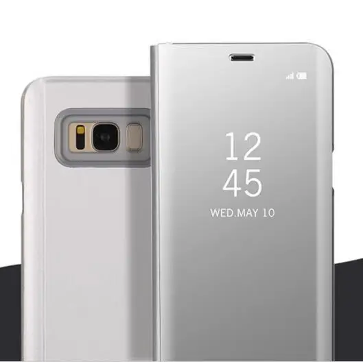 FGHGF S8 Plus чехол с чипом зеркальный смарт-чехол s для Galaxy samsung S8 Plus Авто спящий Флип Прозрачный чехол S8plus смарт-чехол S8