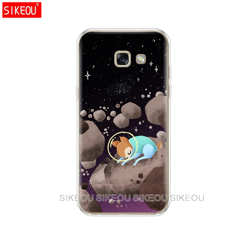 Силиконовый чехол для телефона Samsung Galaxy A6 A8 2018 A3 A310 A5 A510 A7 2016 2017 космическая луна