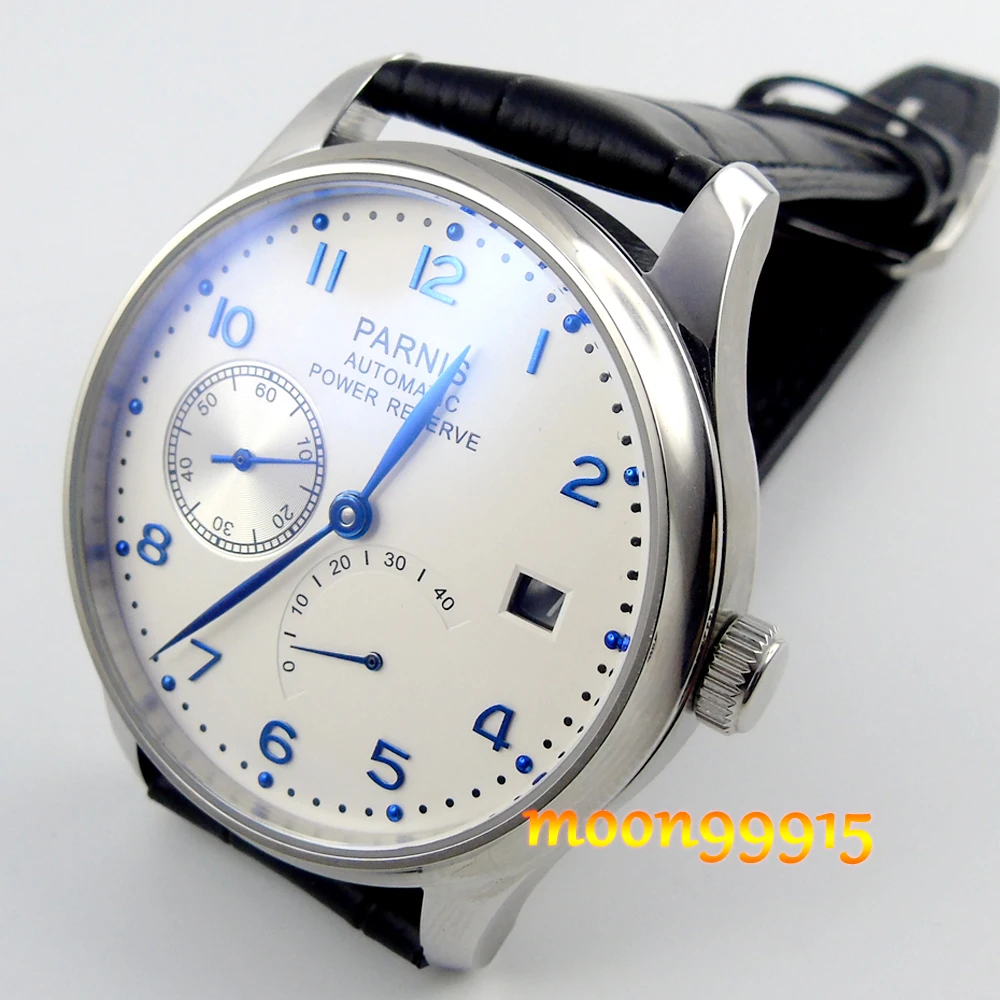 Автоматические Мужские часы parnis P08 с белым циферблатом 43 мм|watch automatic men|watch menwatch men |