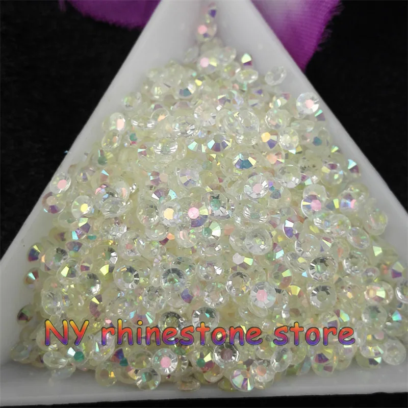 Специальное предложение 1000 шт. кристально белые AB волшебные цвета желе 3 мм Смола