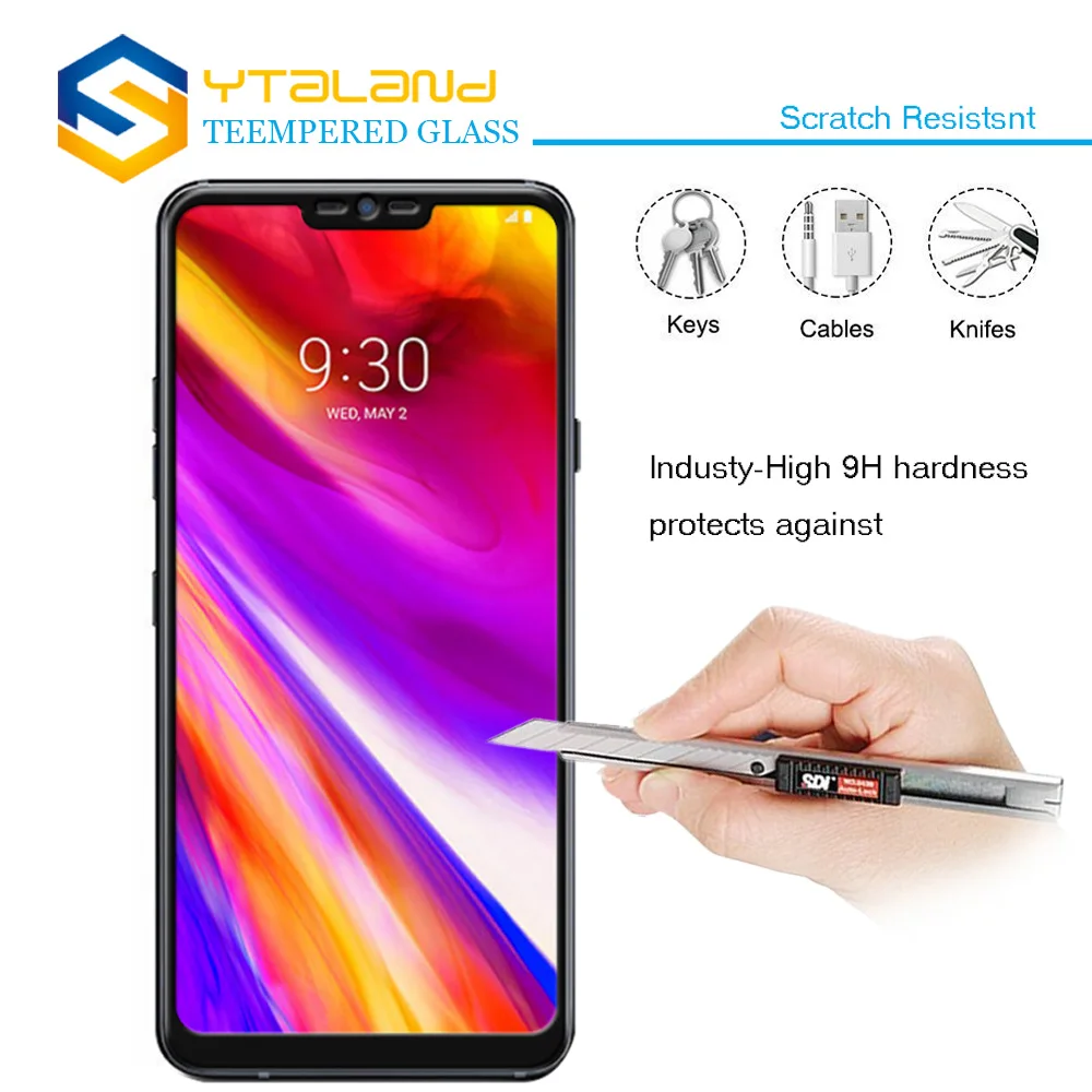Ytaland For LG G7 ThinQ 2018 Full Covered Tempered Glass Premium Screen Protector Film 9H+ 0.3mm 2.5D | Мобильные телефоны и
